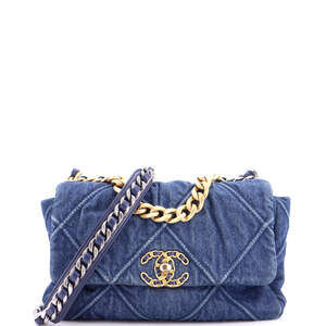 Chanel Medium 19 Flap Bag Quilted Denim